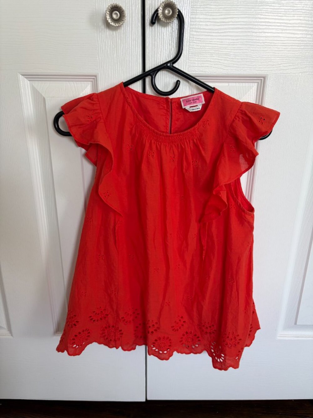 Eyelet Sleeveless Flutter top - Kate Spade